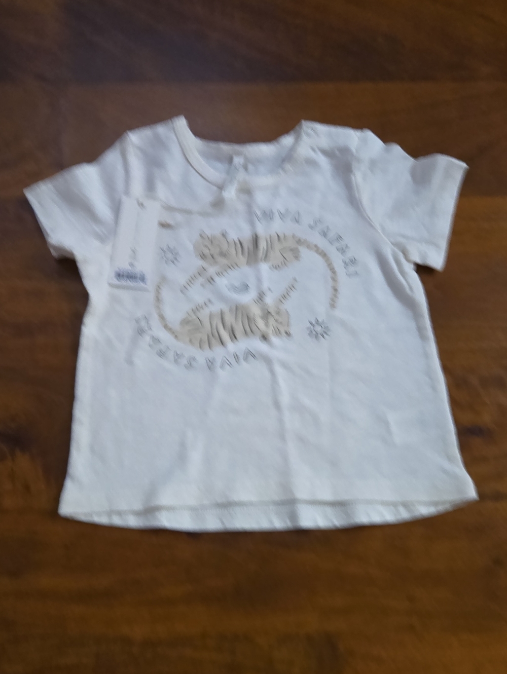 NWT Rylee + Cru Cream Tiger Safari Graphic T-Shirt Size 6-12 Months